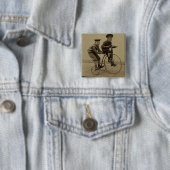 Badge Carré 5 Cm vintage trike (En situation)