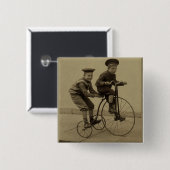 Badge Carré 5 Cm vintage trike (Devant & derrière)