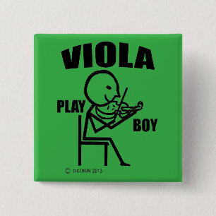 Badge Carré 5 Cm Viola Play Boy
