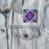 Badge Carré 5 Cm Violet W3 (En situation)