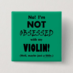 Badge Carré 5 Cm Violon observé