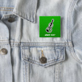 Badge Carré 5 Cm Violon vert (En situation)