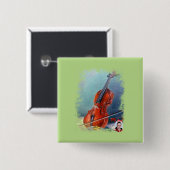 Badge Carré 5 Cm Violon/Violon (Devant & derrière)