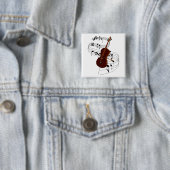 Badge Carré 5 Cm Violoncelle (En situation)