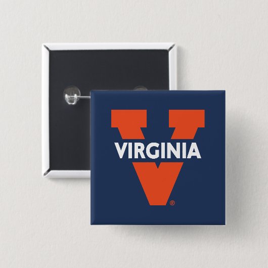 Badge Carré 5 Cm Virginia Split V (Devant & derrière)