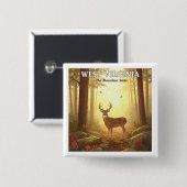 Badge Carré 5 Cm Virginie-Occidentale vintage (Devant & derrière)