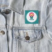 Badge Carré 5 Cm Virgo est mon signe zodiaque (En situation)