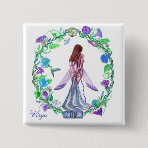 Badge Carré 5 Cm Virgo ~ La Vierge