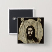Badge Carré 5 Cm Visage du Christ (Devant & derrière)