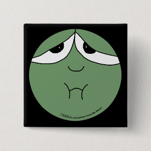 Badge Carré 5 Cm Visage malade