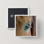 Badge Carré 5 Cm Vision de cheval (Devant & derrière)