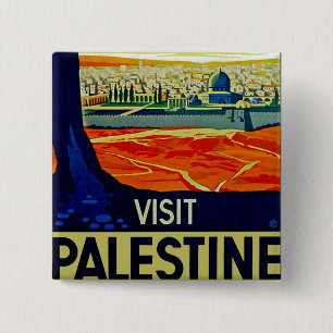 Badge Carré 5 Cm Visite Palestine