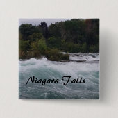 Badge Carré 5 Cm Visites à Niagara Falls (Devant)