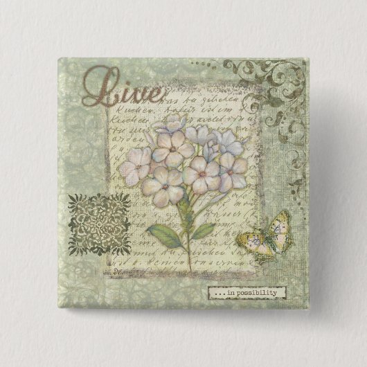 Badge Carré 5 Cm Vivant (Devant)