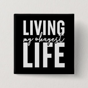 Badge Carré 5 Cm Vivre ma vie Okayest