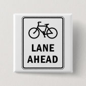 Badge Carré 5 Cm Voie cyclable à l'avant Symbole Cyclisme Sécurité (Devant)
