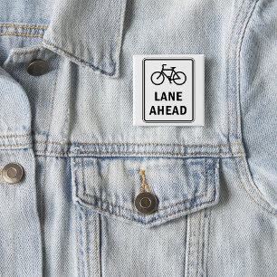 Badge Carré 5 Cm Voie cyclable à l'avant Symbole Cyclisme Sécurité