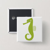 Badge Carré 5 Cm Voie maritime verte (Devant & derrière)