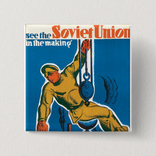 Badge Carré 5 Cm Voir l'Union soviétique en devenir