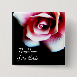 Badge Carré 5 Cm Voisin de l'identification de rose de rose de