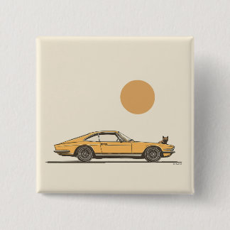 Badge Carré 5 Cm voiture classique Jaguar