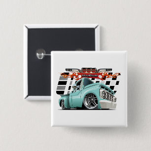 Badge Carré 5 Cm Voiture de dessin