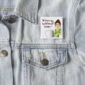 Badge Carré 5 Cm Voix d'auteur (En situation)