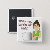 Badge Carré 5 Cm Voix d'auteur (Devant & derrière)