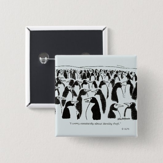 Badge Carré 5 Cm Vol d'identité (Devant & derrière)