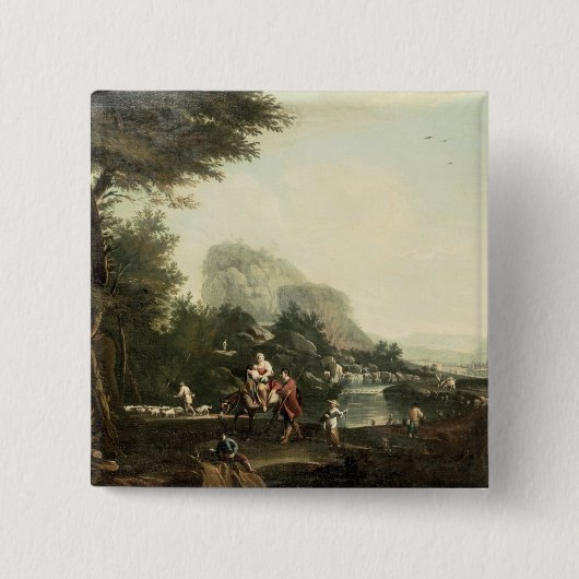 Badge Carré 5 Cm Vol en l'Egypte (Devant)