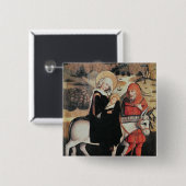 Badge Carré 5 Cm Vol en l'Egypte (Devant & derrière)