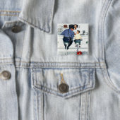 Badge Carré 5 Cm Volant (En situation)