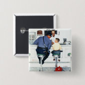 Badge Carré 5 Cm Volant (Devant & derrière)