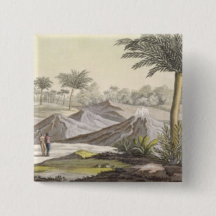 Badge Carré 5 Cm Volcan d'Ario di Turbaco près de Carthagène,