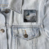 Badge Carré 5 Cm Volcan Shiveluch en Russie (En situation)