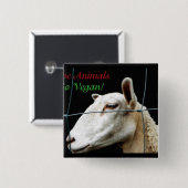 Badge Carré 5 Cm Vont le végétalien (Devant & derrière)