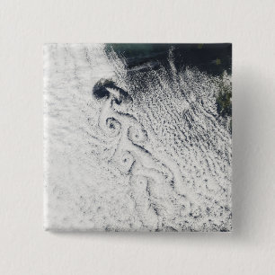 Badge Carré 5 Cm Vortexes de nuage de Von Karmann