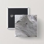 Badge Carré 5 Cm Vortices nuageuses au large de l'île Jan Mayen (Devant & derrière)