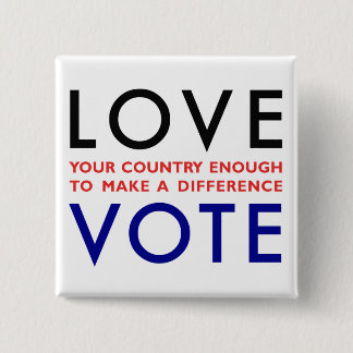 Badge Carré 5 Cm Vote !