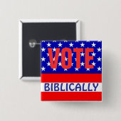 Badge Carré 5 Cm Vote biblique (Devant & derrière)