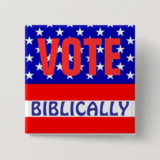 Badge Carré 5 Cm Vote biblique (Devant)
