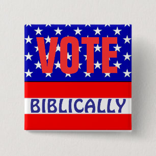 Badge Carré 5 Cm Vote biblique