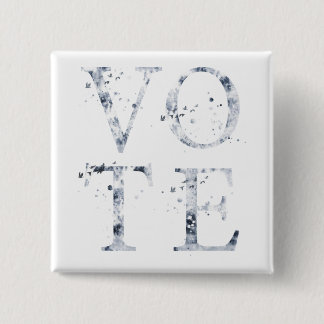 Badge Carré 5 Cm Vote bleu rustique