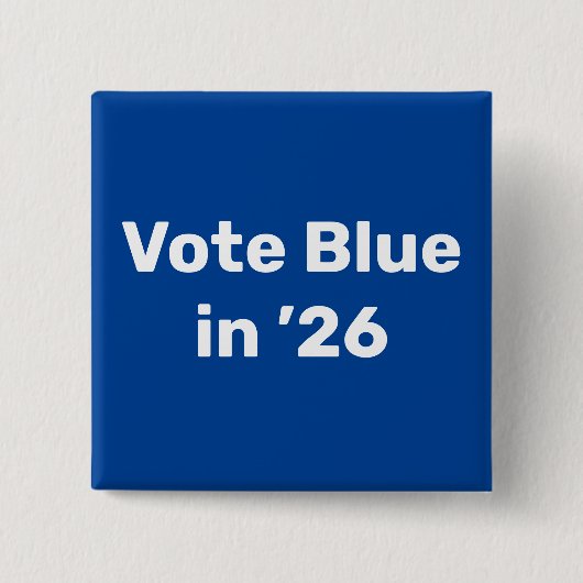 Badge Carré 5 Cm Vote Blue en 2026 (Devant)