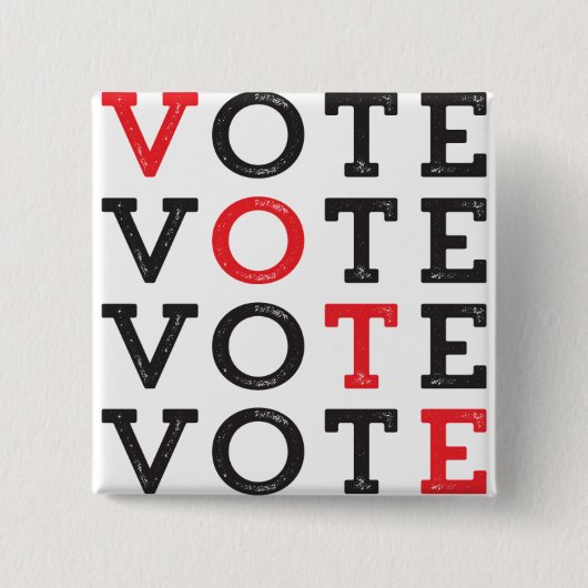 Badge Carré 5 Cm VOTE - bouton carré (Devant)