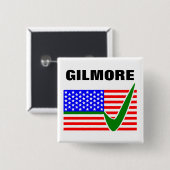 Badge Carré 5 Cm Vote Jim Gilmore Président 2016 (Devant & derrière)