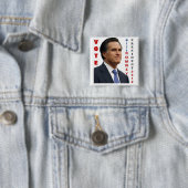 Badge Carré 5 Cm Vote Mitt Romney 2012 Pinback Button (En situation)