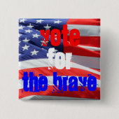 Badge Carré 5 Cm Vote pour l'élection inspirée des vétérans les plu (Devant)