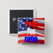 Badge Carré 5 Cm Vote pour Rand Paul, Elections présidentielles (Devant & derrière)