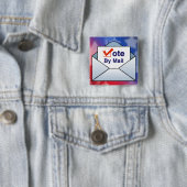 Badge Carré 5 Cm Voter par courrier (En situation)